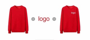 Sudadera de cuello redondo de lana de algodón liso 100% en blanco Unisex con logotipo bordado de gran tamaño de alta calidad para hombres - Product Image 4