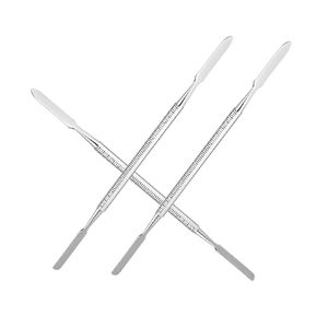 ไม้พายสแตนเลสสองด้านช้อนแกะสลักและไม้พายหยักเครื่องมือแต่งหน้าแบบมืออาชีพ - Product Image 4