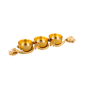 Set of 2 Different Sizes Chocolates Bowls Stainless Steel And Brass Food Decorative Bowls At Affordable Pricing - Product Image 4