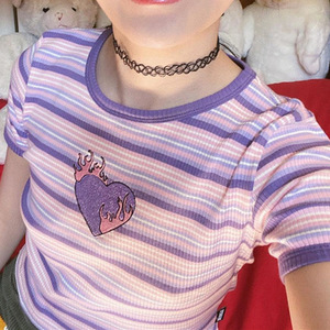 เสื้อยืดพิมพ์ลาย Love สำหรับผู้หญิง,แฟชั่นสีสันสดใส - Product Image 2
