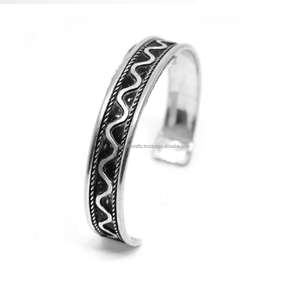 2020 China Multicolor disfraz regalo de Navidad África oro moda gran disfraz plata pátina acabado brazaletes brazalete joyería - Product Image 4