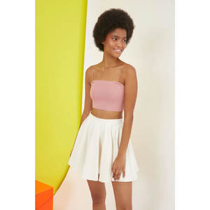 Top court pour femmes, débardeur Sexy sans manches, plusieurs couleurs, Design uni, côtelé, été - Product Image 3