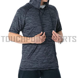 Sweat-shirt de sport pour hommes, sweat à capuche, à manches courtes, pour l'athlétisme, - Product Image 3