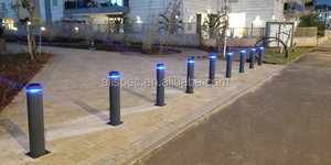 Đô thị nhôm năng lượng mặt trời bollard đèn-cảnh quan con đường chiếu sáng với nhiều màu sắc thay đổi <span class=keywords><strong>LED</strong></span> IP67 đánh giá - Product Image 5