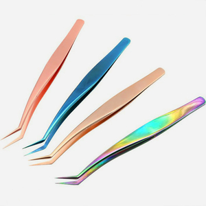 Beauty lady-Pinzas de extensión de pestañas, pinzas de pestañas recubiertas de titanio azul, pinzas de volumen en forma de C - Product Image 6