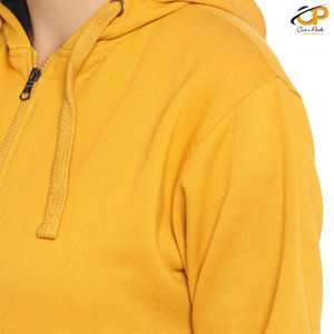 เสื้อฮู้ดผ้าฝ้ายคุณภาพสูงสำหรับผู้หญิงมีปกซิปผ้าถักนิตติ้งสำหรับฤดูหนาว - Product Image 5