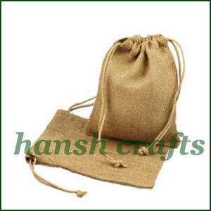 Pochette personnalisée en toile de jute toile de jute sac à cordon petits sacs-cadeaux en coton pailleté artisanat prix raisonnable recyclable logo nouveau - Product Image 2