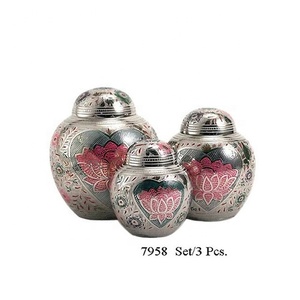 Urnas de cremación de latón macizo para cenizas humanas, urnas funerarias de latón de diseño lujoso para cenizas - Product Image 5