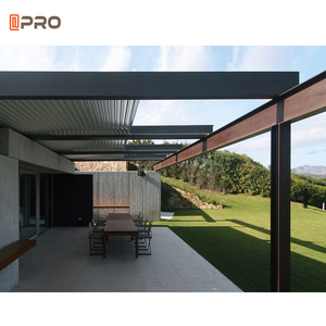 La Oficina Regional de fábrica más popular de rejilla de techo pérgola louvre techo motorizado pendiente de aluminio automático Sol de persiana de sistema de techo - Product Image 5