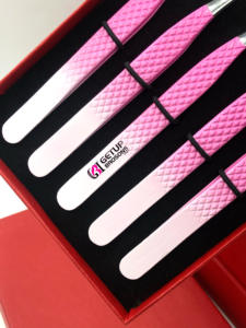 แหนบต่อขนตาแบบสองสีสำหรับบูตสแตนเลสพร้อมอุปกรณ์เสริมความงามสไตล์กระจกริมฝีปาก - Product Image 5