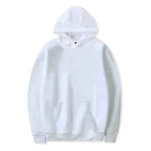 Hochwertige Herren-Hoodies für Erwachsene Weiße Farbe Vollarm-Pullover Street Ware Hoodies Benutzer definierte Herren-Hoodies