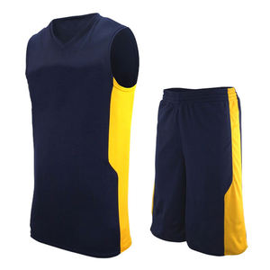 Ensemble d'uniformes de basket-ball personnalisés Ensembles de maillots à col en V 100% Kit d'uniforme de basket-ball en polyester - Product Image 4