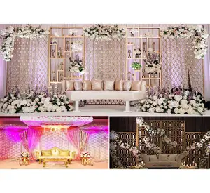 Güzel mum zemin duvarlar düğün dekor için rüya mum duvarlar düğün dekorasyon altın metalik düğün mum duvarlar
