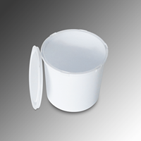 Seau à peinture en plastique PP vierge multi-usages Folin de 1 litre, couleur et logo personnalisés, certifié ISO 9001, bidon cylindrique vide