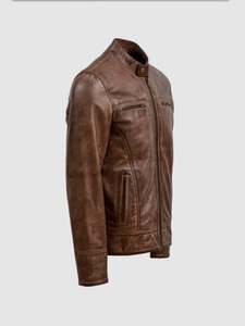 Blouson en cuir homme, de bonne qualité, à la mode, vente en gros, - Product Image 4