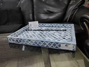 New Arrival Bone-Inlay Kitchen Tray Handmade Rectangle Shape in <b>Mother</b> of Pearl Color for Hotels Restaurants and Eid Serving - Product Image 2