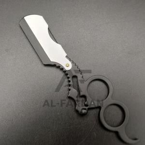 Maquinillas de afeitar de acero inoxidable sostenibles con diseño de maquinilla de afeitar de dedo mate negro Bloqueo oscilante Hoja reemplazable y mango de plástico - Product Image 4