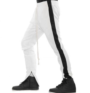 Custom Logo Men's 95% <b>Polyester</b> 5% Spandex Side Stripe <b>Jogger</b> Pants - Product Image 2