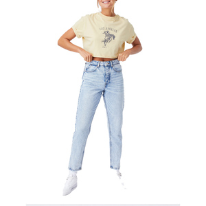 Colección Verano 2026: Camiseta Ecológica de Mezclilla con Cuello Redondo, Agujeros y Botones, 100% Algodón para Niñas y Estudiantes - Product Image 3