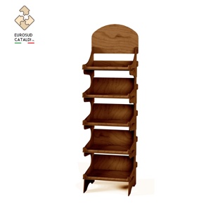 Incredibile mostra in legno Made in Italy betulla altezza 175 cm per negozi e supermercati - Product Image 6