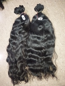 Venta al por mayor de extensiones de cabello Remy indio virgen cabello humano crudo tejido a granel de Chennai - Product Image 6