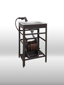 Enrouleur de tuyau en plastique brun clair série G-Aqua facile à assembler Outils de jardinage Buse à motifs d'eau multiples Pulvérisateurs de produits - Product Image 2