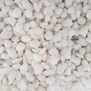 Pierres de galets blancs de neige de forme ronde d'origine du Vietnam pour la pierre d'aménagement paysager - Product Image 1