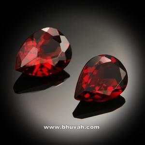 Tự Nhiên Mặt Cắt Đá Lê Hình Dạng Garnet Mặt Đá Quý - Product Image 2