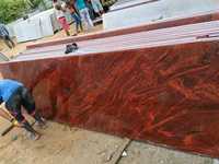 Dalles de granit indien rouge multicolore de qualité supérieure, épaisseur 18-30 mm, comptoirs modernes polis et durables, marches d'escalier intérieures/extérieures