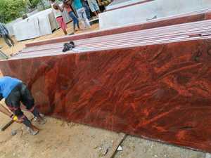 แผ่นหินแกรนิตหลากสีสีแดงอินเดียที่ทันสมัยมีเคาน์เตอร์บันไดภายในภายนอกอาคารอนุสาวรีย์ - Product Image 4