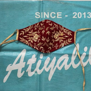 Derniers accessoires de mariage à la mode pour le visage Belle mariée avec broderie élégante et travail à la main Masque facial en tissu Femme - Product Image 1