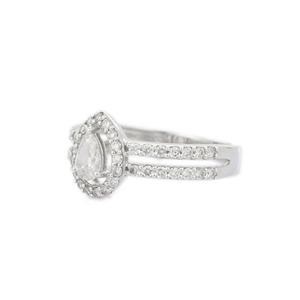 Anillos de boda de diamantes naturales, joyería de lujo de oro blanco sólido de 18K, joyería personalizada, regalo de aniversario - Product Image 3