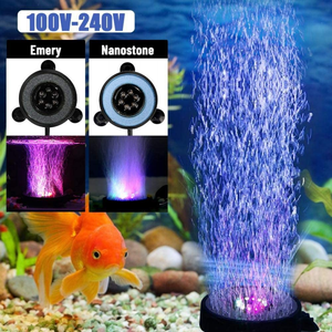 Cortina de ar submersível para aquário, luz led subaquática com 6 opções de cor e tomada tipo ue/eua/ru - Product Image 5