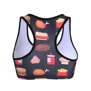 Soutien-gorge de sport personnalisé pour femmes nouvelle mode vêtements de sport de fitness légers soutien-gorge imprimé réglable avec techniques lavées grande taille - Product Image 6