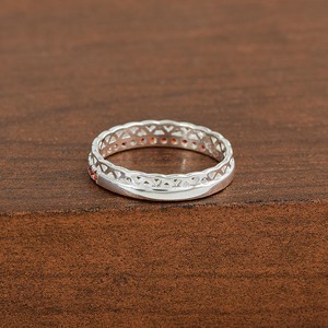 925 Sterling Silver Crown Design Band Ring Red Grenat Gemstone Bague de fiançailles de haute qualité pour ses bijoux de mariage classiques Hot - Product Image 5