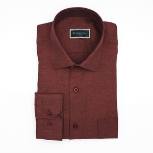 2020 Mới Nhất Thiết Kế Người Đàn Ông Của Trang Phục Chính Thức Áo Sơ Mi Dài Tay Áo Lần Lượt Cổ Áo Kinh Doanh Phong Cách Twill Vải Sợi Nhuộm Cho Mùa Xuân Mùa - Product Image 1