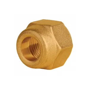 定制尺寸1/4 3/8 1/2 5/8 3/4黄铜扩口螺母管适配器，用于制冷铜管管件