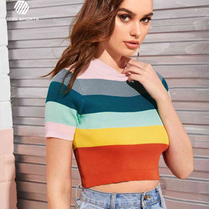 Nouveau haut de sport pour femme, coupe ajustée, extensible, logo personnalisé, couleur unie, manches courtes, yoga, décontracté, fitness - Product Image 2