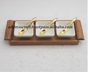 Plateau de service de chocolats en bois avec ensemble de bols bol à Dessert de taille personnalisée de qualité supérieure avec plateau pour l'utilisation de service d'hôtel à la maison - Product Image 2