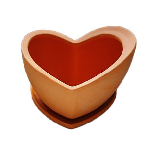 Outdoor <b>Planters</b> - Heart Shaped Terracotta <b>Pots</b> - Terracotta Flower <b>Pot</b> - Garden <b>Planter</b> - Wholesale Pottery - Product Image 1