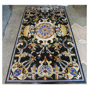 Plateaux de table à manger en marbre incrusté - Product Image 1