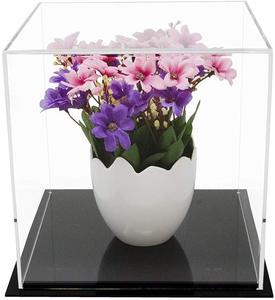 أفضل عرض الحالات حالة عرض متعددة الاستخدامات ، مكعب الاكريليك ، أو الناهض الاكريليك مع قاعدة سوداء 8 "X 8" X 8" - Product Image 5