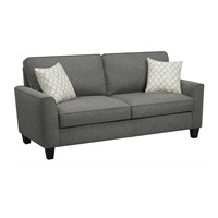 Canapé sectionnel deux places en tissu, moderne et rembourré, personnalisable, idéal pour petit espace, appartement, bureau, réception - Marque HOMA