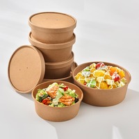 Emballage alimentaire biodégradable Contenant en papier pour l'emballage alimentaire Bol à salade en papier jetable Caja Comida