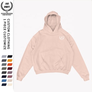 เสื้อฮู้ดผ้าฝ้ายบ็อกซี่สำหรับผู้ชายเสื้อสเวตเชิ้ตโอเวอร์ไซส์หนาพิมพ์ลายโลโก้แบบ100% สำหรับฤดูหนาว - Product Image 6