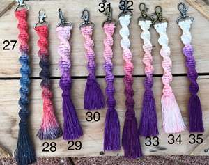 Trendy Macrame Keychain, Boho Keychain, Bag Charm, - Product Image 1