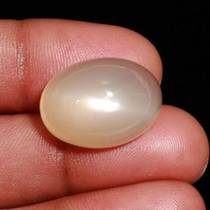 Cabochon en pierre de lune blanche de forme ovale certifiée pierres précieuses en cristal blanc naturel pour la fabrication de bijoux - Product Image 4