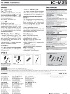 IC-M25 VHF Marine <b>Portable</b> <b>Radio</b> - Product Image 6