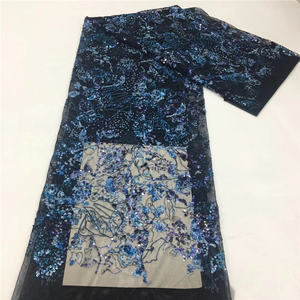 Hochwertiger New Design Green Sequin Lace Stoff - Product Image 4