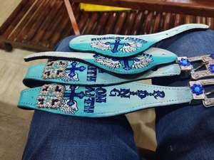 Bride de selle occidentale en cuir véritable de qualité supérieure Y & Z outillée à la main équipement équestre au prix de gros - Product Image 3